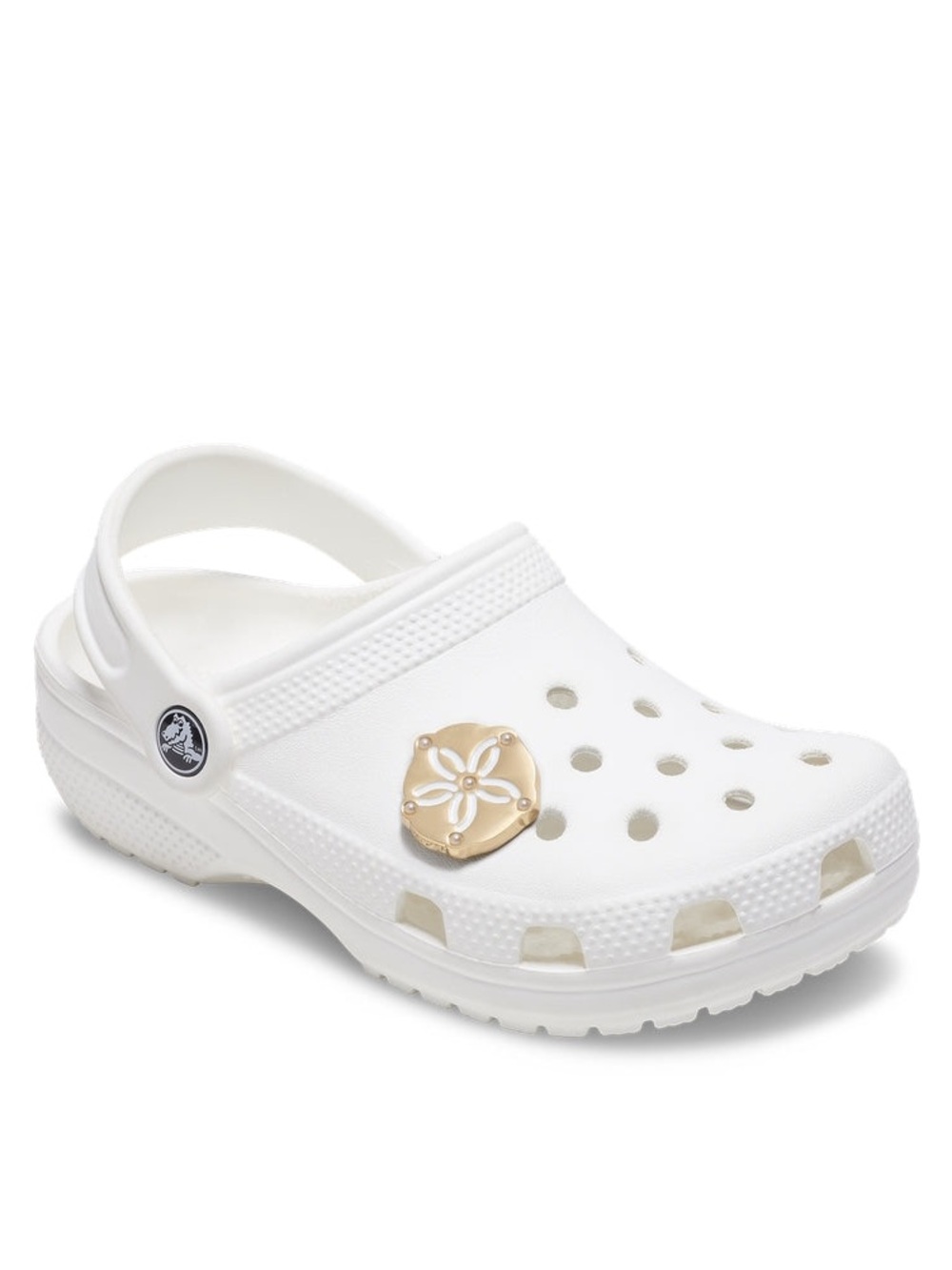 Crocs Jibbitz Gold Sand Dollar Pearl Shoe Charm ONLY